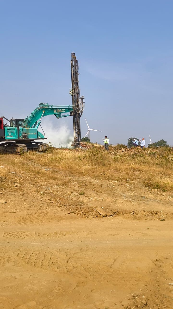Excavator Mounted Drill